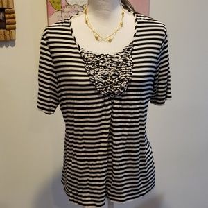 Chico's black-and-white T-shirt